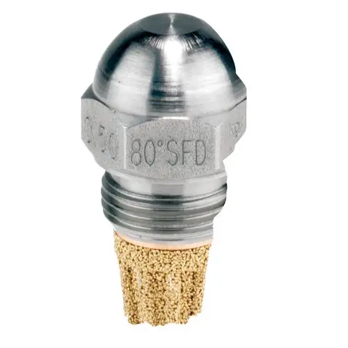 Danfoss Öldüse mit runder Edelstahlspitze und poröser Unterseite, geeignet für Ölbrenneranwendungen.